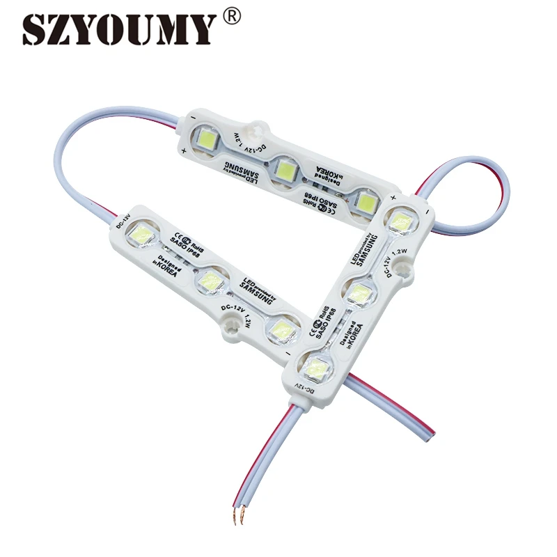 SZYOUMY High Brightness Waterproof IP68 SMD 5054 3Leds Module Light With Lens  LED Ultrasonic Modules Design in Korea 100pcs