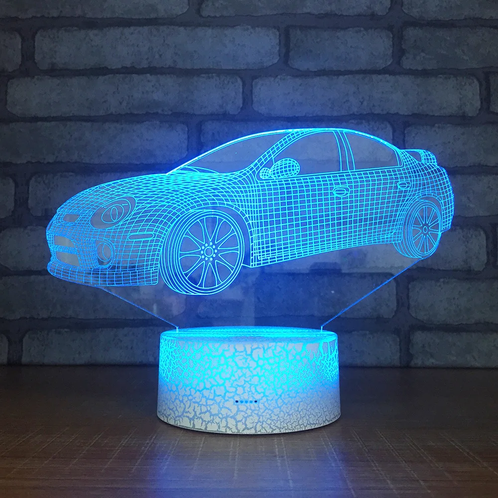 Оптовая продажа красочная акриловая 3d настольная лампа прикроватная