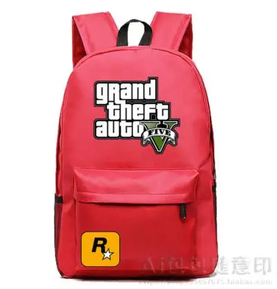 GTA5 рюкзаки для мальчиков-подростков школьные сумки Grand Theft рюкзаки autov школьные сумки Оксфорд Mochila школьные сумки GTA - Цвет: G