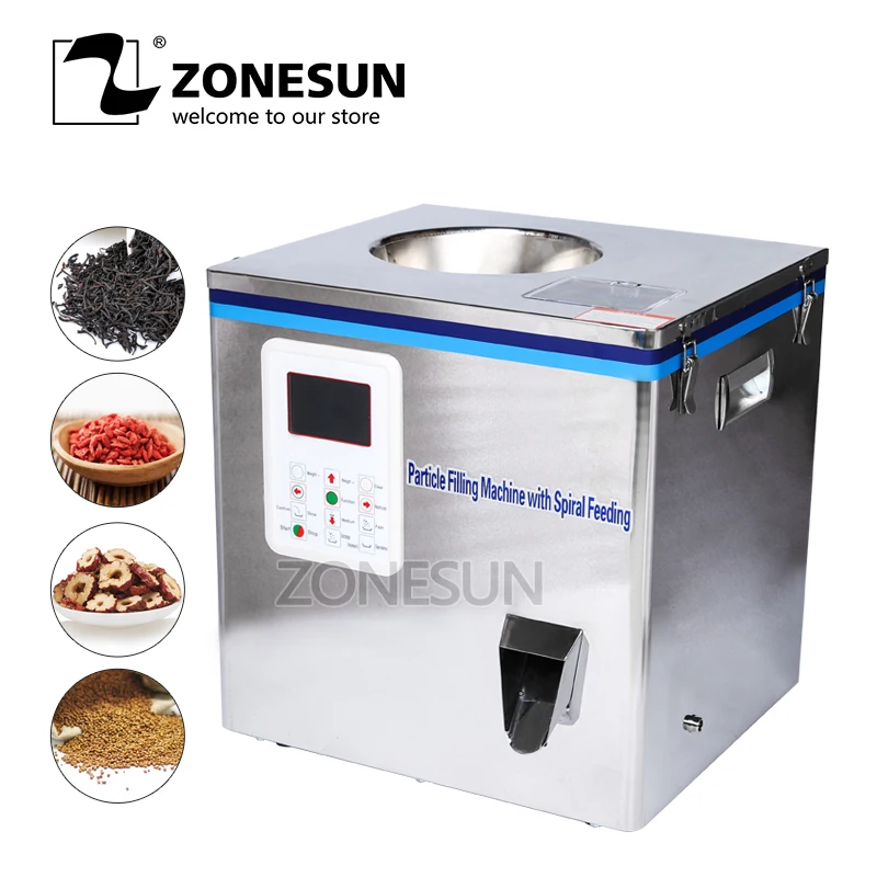 ZONESUN машина для упаковки чая розлива саше аппарат банок гранул медицинская
