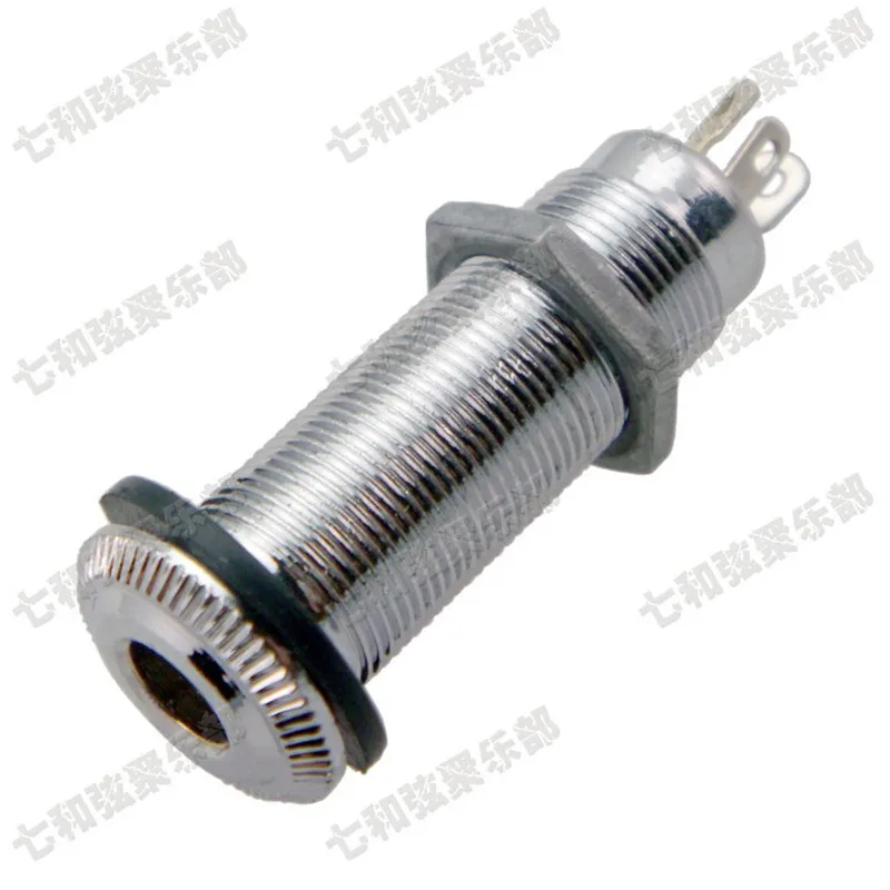 10 шт. хромированный цилиндр с резьбой для басов гнездо гитары 1/4 дюйма 6 35 мм|output