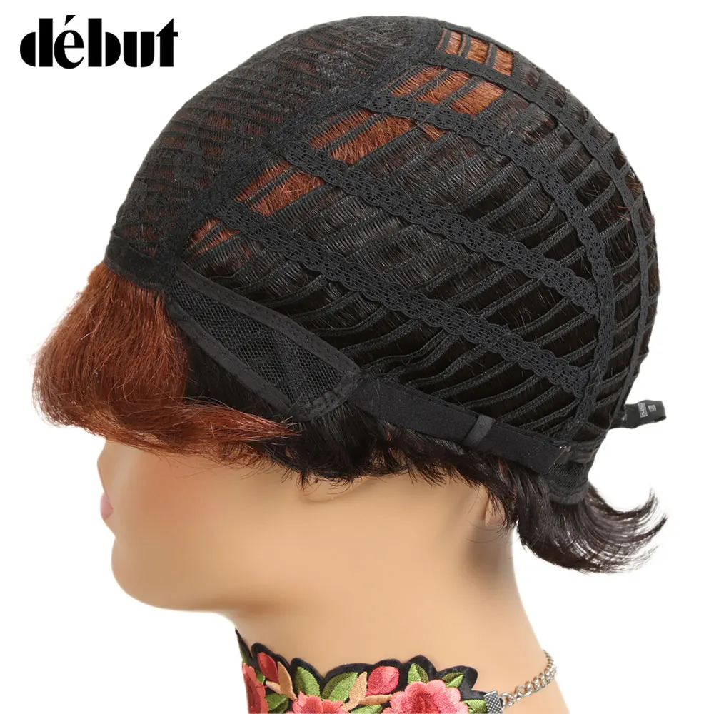 Дебютные Remy короткие парики из человеческих волос для черных женщин дешевые