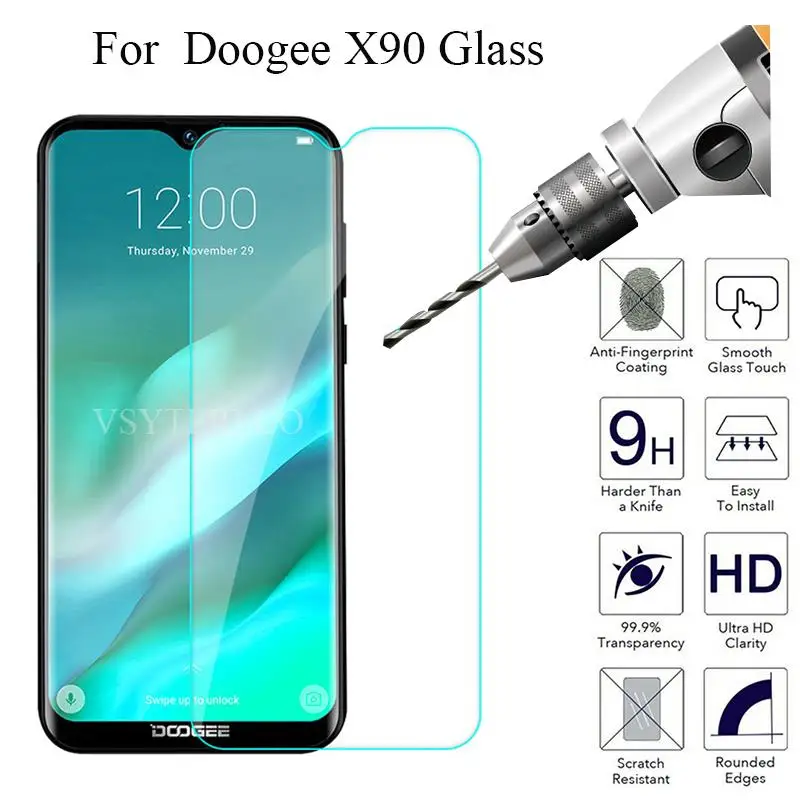 Закаленное стекло 2.5D Для Doogee X90 Взрывозащищенная защитная пленка 9H X90|Защитные