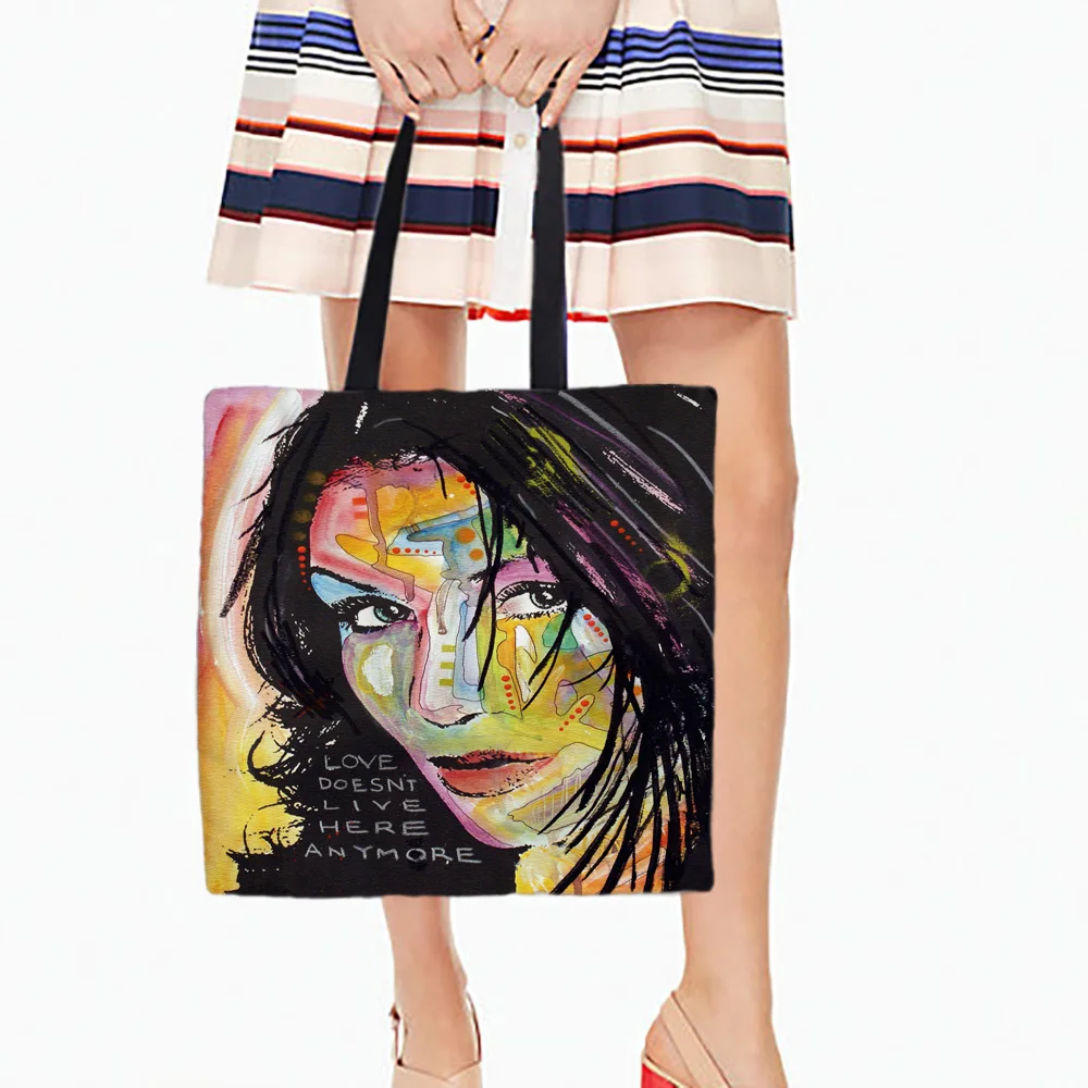 Красивая женская дизайнерская сумка тоут с принтом для покупок удобная через