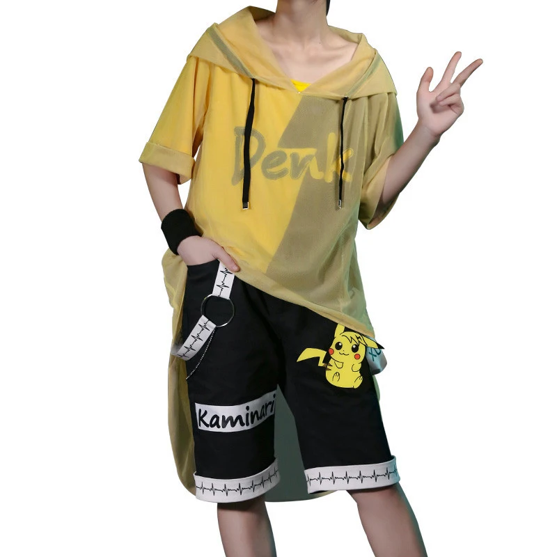 Boku No Hero Academia Kaminari Denki рубашка костюм косплей мой герой Academia пальто брюки шляпа полный комплект Парики Мужская одежда для мальчиков и девочек