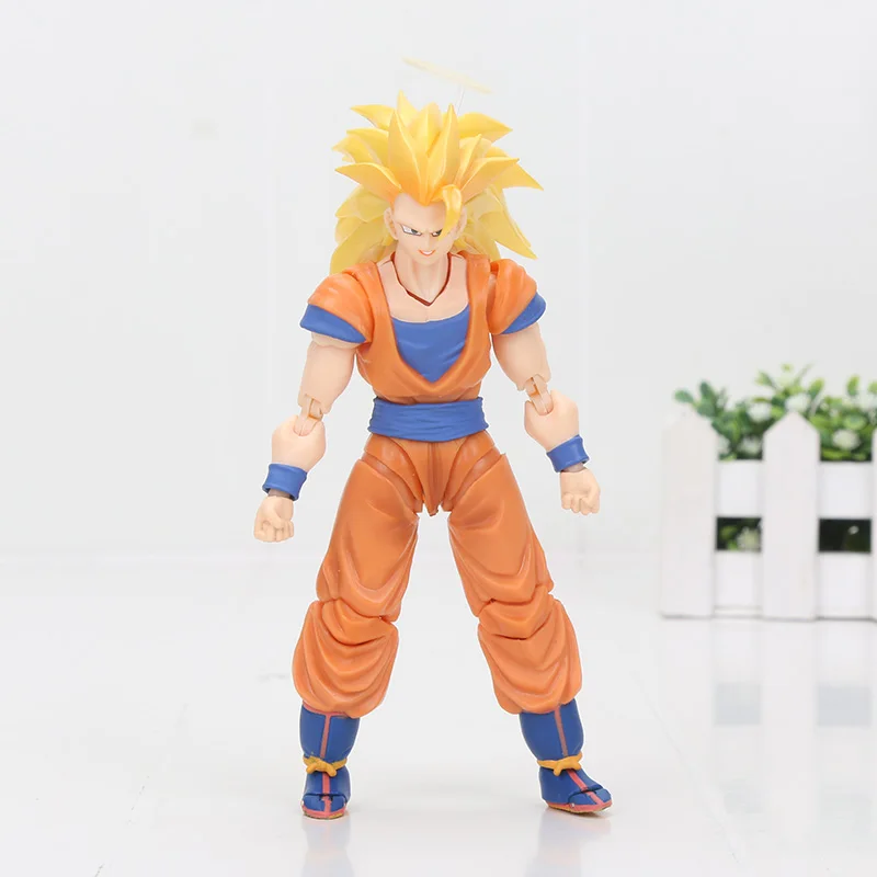 16 см аниме Dragon Ball Z Fukkatsu F Супер Saiyan Бог SS vegeta стволы Гоку Драконий жемчуг фигурка игрушка подарок - Цвет: longyellowhair goku