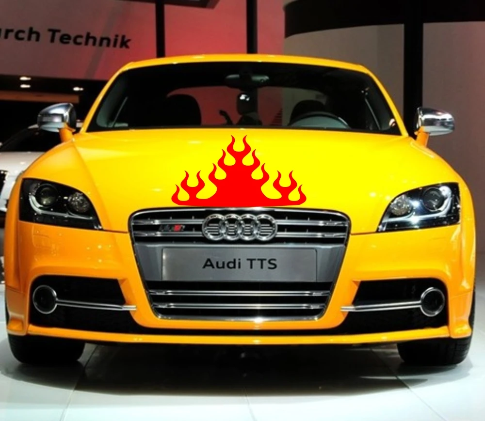 Автомобильные наклейки Sport Hot Fire Flames Racing 15 ''x 25 5'' виниловые на капот
