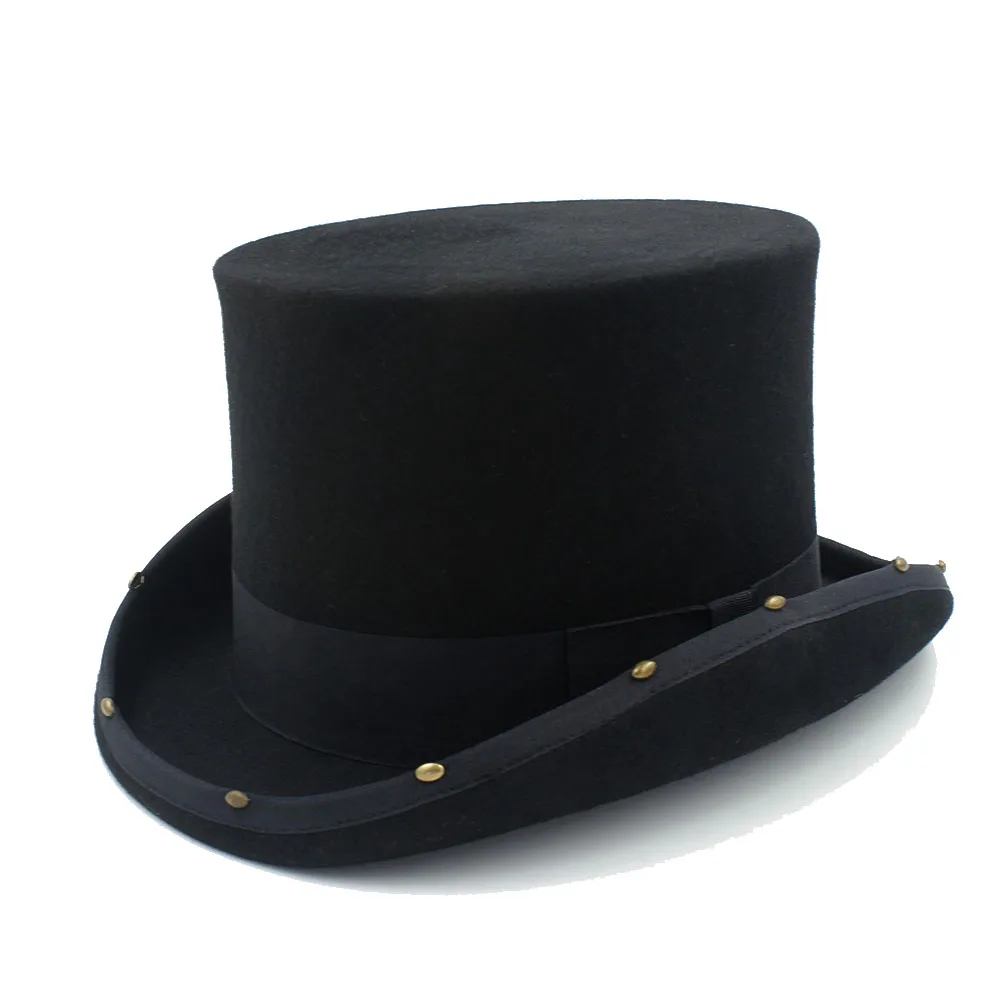 Шляпа в стиле стимпанк винтажная Женская и мужская шляпа с заклепками ручной