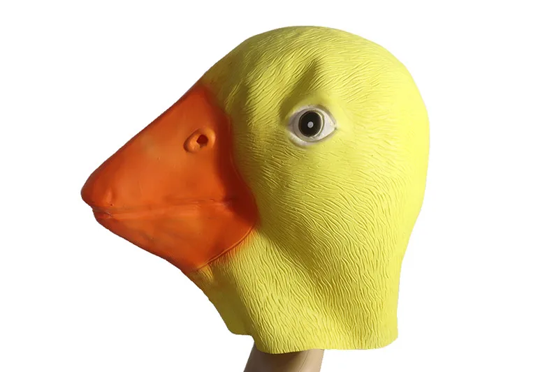 Yellow duck 1 шт. маска для Хэллоуина, костюм для вечеринки, товары для косплея, динозавр, утка, попугай, маскарадная латексная маска, забавные игрушки - Цвет: Yellow duck