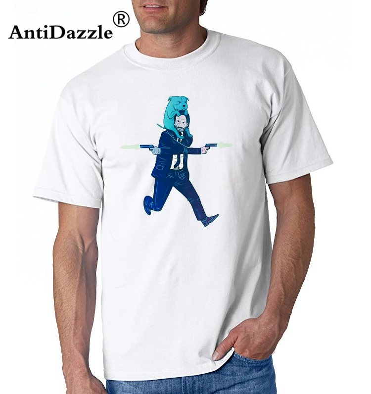 Графический Футболка мужская класса забавные мужские топы Джон фитиль хлопок