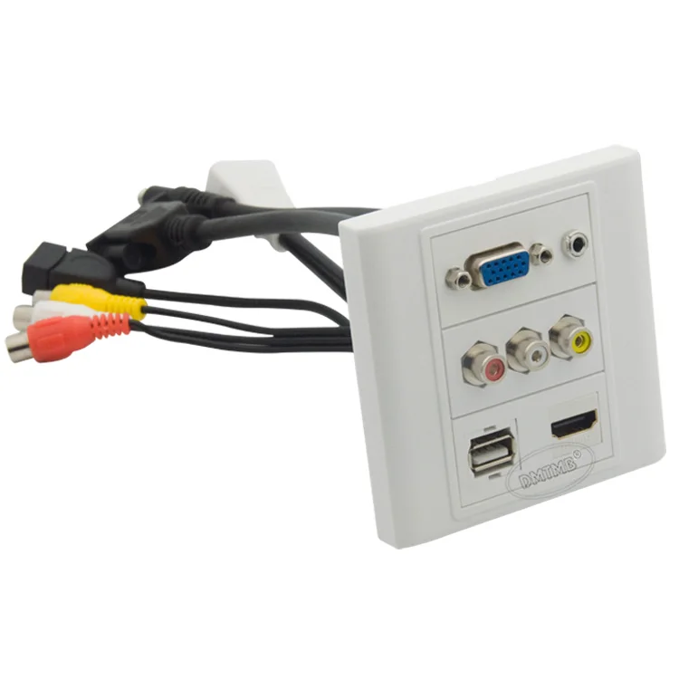 Vga hdmi 3 5 мм аудио USB 3RCA AV настенная пластина с разъемом Мама мама 20 см короткий