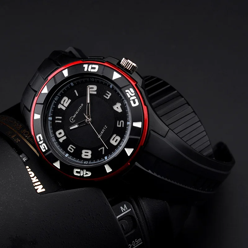 Мужские часы 2020 MINGRUI ударопрочные спортивные водонепроницаемые силиконовые