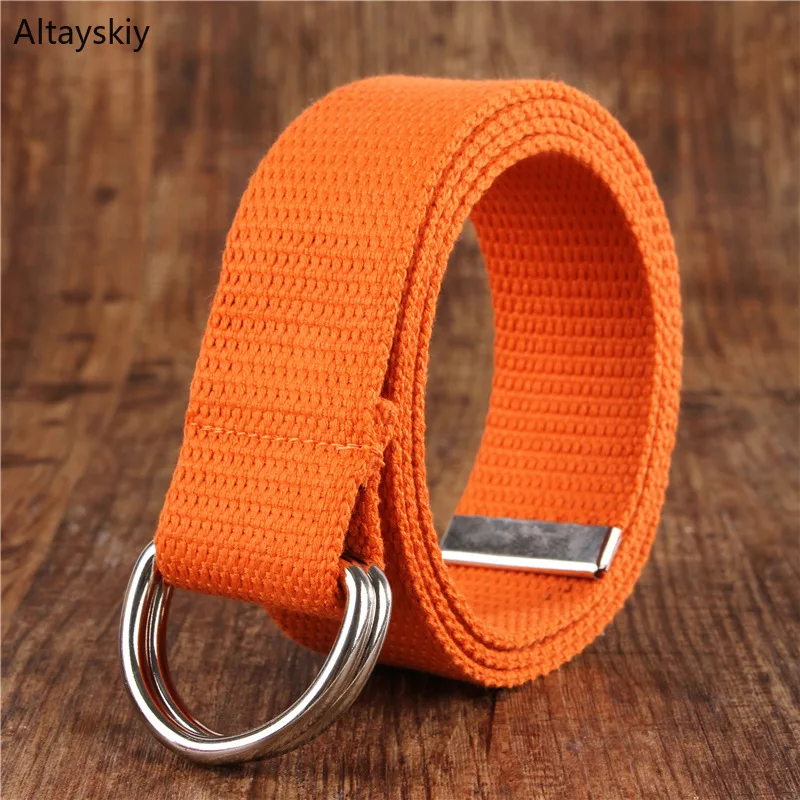 Ремень брезентовый Женский простой Универсальный Яркий длинный Повседневный в