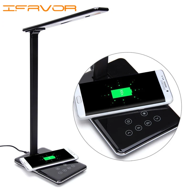 Ifavor Для Многофункциональный Стол СВЕТОДИОДНАЯ Лампа + Ци Беспроводной Зарядки Pad