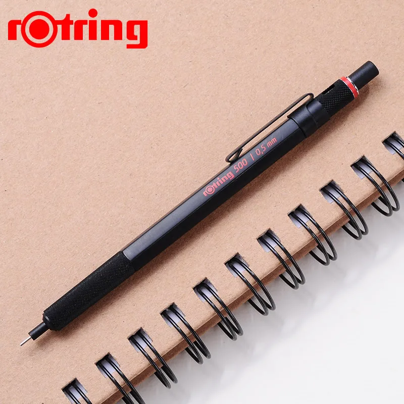 Rotring 500 0,5/0,7 мм механический карандаш высокое качество пластиковый держатель для ручки металлический накатки сцепление автоматического карандаша ручка для рисования