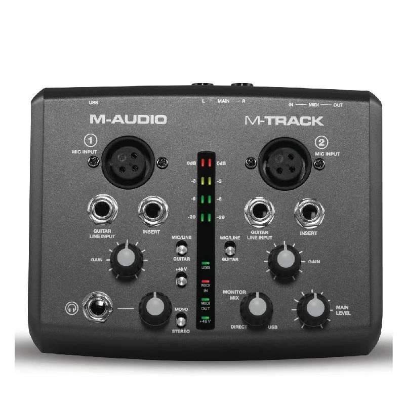 Бутик M-audio m-track usb аудио интерфейс звуковая карта внешняя 2 в 2 out профессиональная для записи