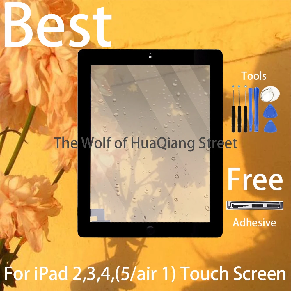 Лучший A + оригинальный Digitzer Для iPad 2/3/4 5 air белый/черный Сенсорный экран передняя