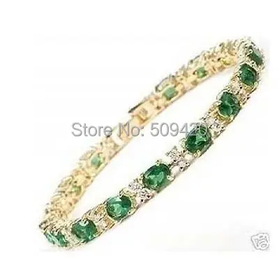 

XFS2665super beautiful gold filled green jade braclet