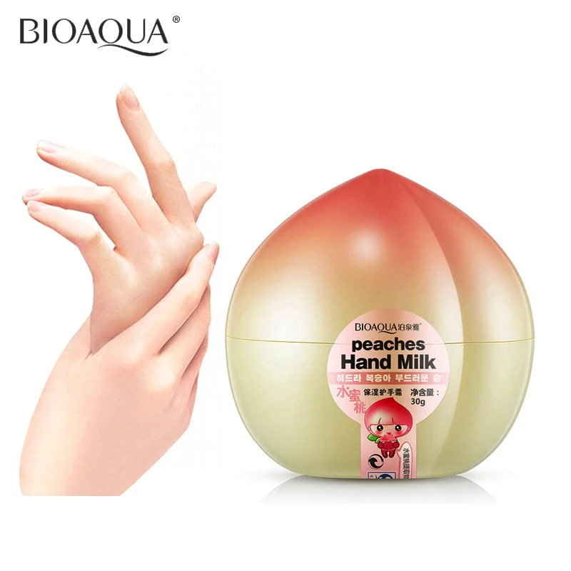 Bioaqua персик увлажняющий лосьон крем для рук отбеливающий фруктовый