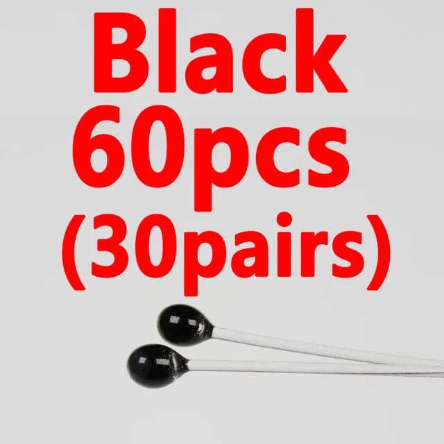 60pcs Black Wifreo 60 шт. 3 мм Краб креветки глаза для завязывания мух черный красный цвет для соленой воды и щуки мухи для рыбной ловли - Цвет: 60pcs Black