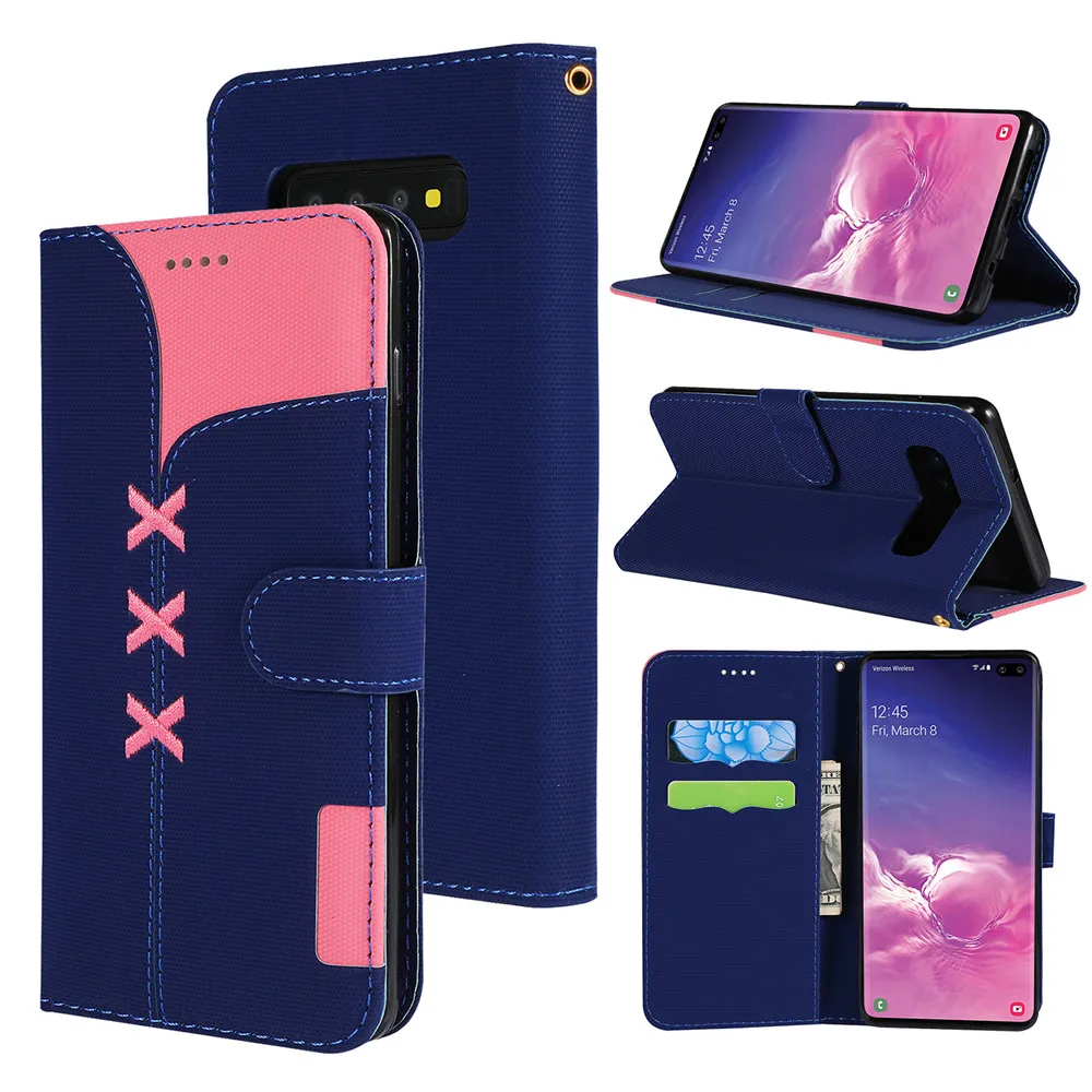 Чехол-кошелек для samsung Galaxy S10 S10e Book S9 S8 Plus, чехол A70 A50 A40 A30, сшитая кожа, стильный спортивный Чехол