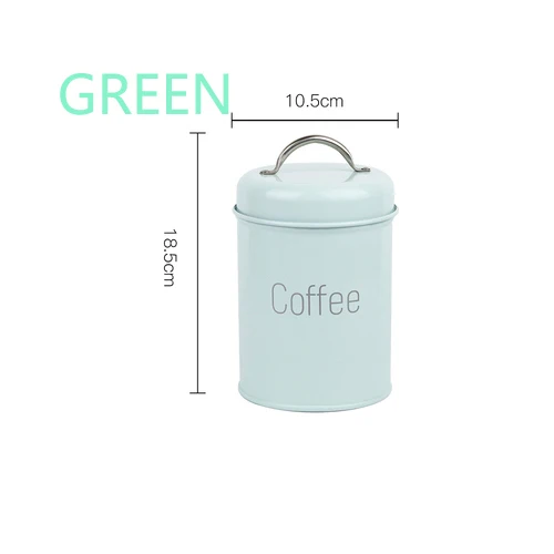 GREEN-C Крышка бака для хранения стальная кухонная утварь многофункциональная квадратная коробка Герметичные банки кофейники для конфет и чая в зернах молоко порошок банки - Цвет: GREEN-C