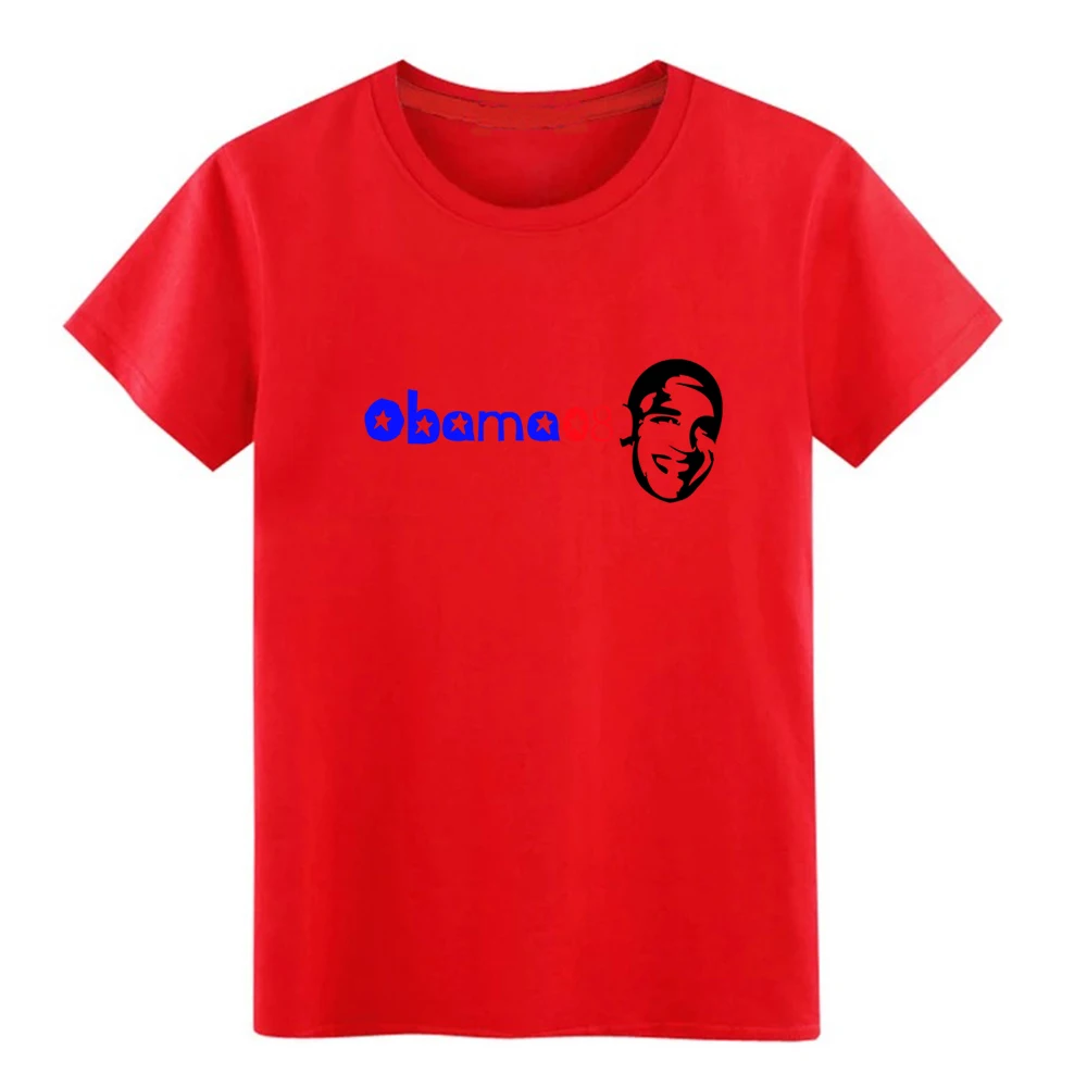 Men's obama t shirt Character 100% cotton Euro Size S-3xl Pictures Cute Building Spring Leisure | Мужская одежда