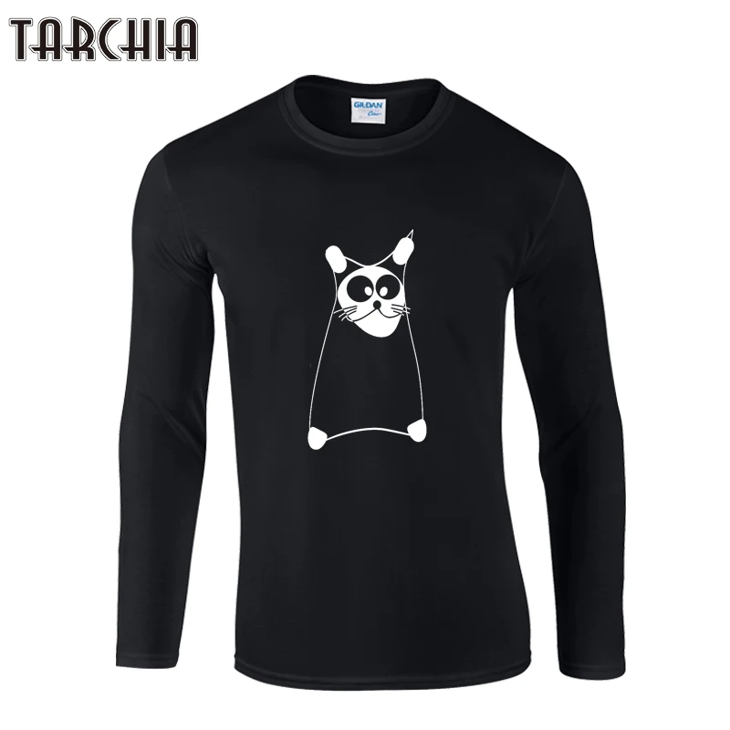 

Футболка TARCHIA мужская с милым принтом, хлопок, приталенный силуэт, повседневная одежда, оверсайз, 2022
