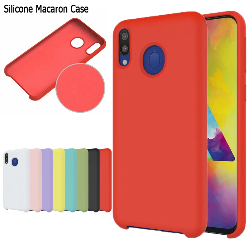 Оригинальный чехол Macaron для Samsung Galaxy M10 Matte M20 жидкий Мягкий силиконовый из ТПУ A10 A20