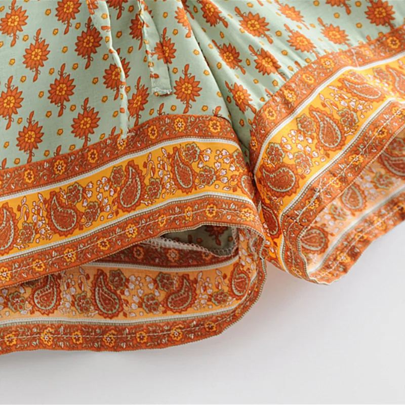 NSZ женское хлопковое летнее богемное пляжное кимоно комбинезон с расклешенными