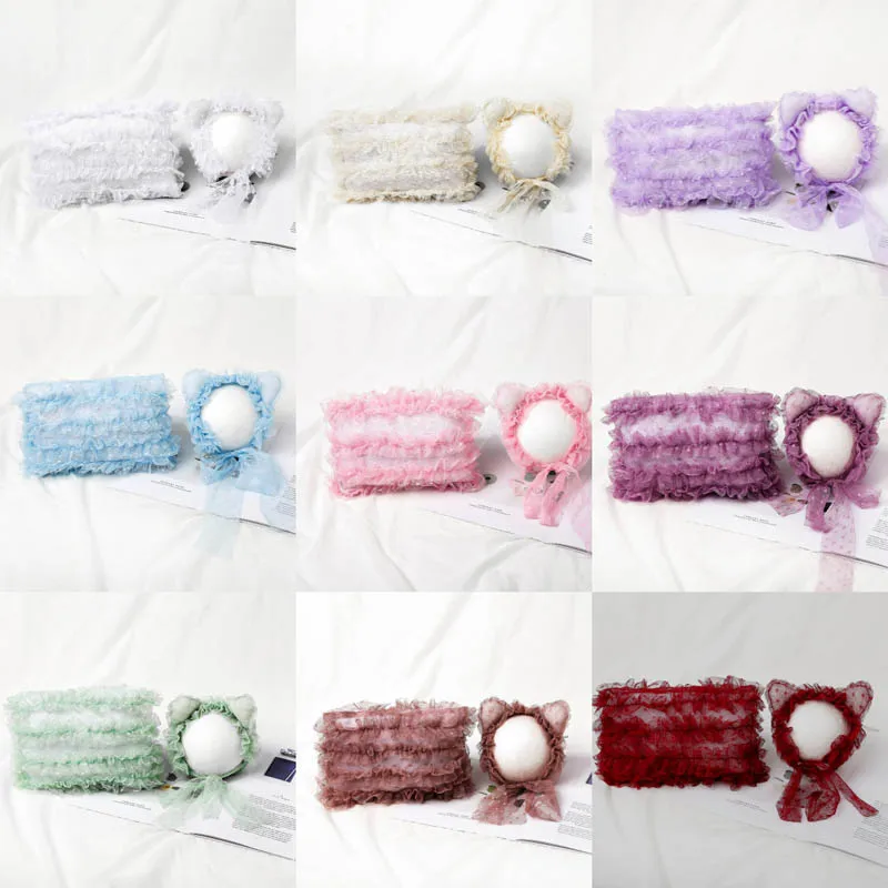 2 шт./компл. детская подушка для фотосъемки и шапочка набор новорожденных