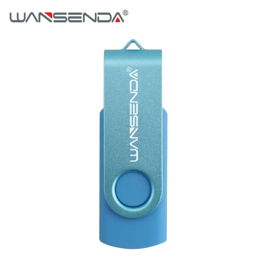 Черный WANSENDA USB флеш-накопитель, Вращающаяся ручка, 8 ГБ, 16 ГБ, 32 ГБ, 64 ГБ, 128 ГБ, 256 ГБ, креативная флешка, USB 2,0, карта памяти, флэш-диск - Цвет: Черный