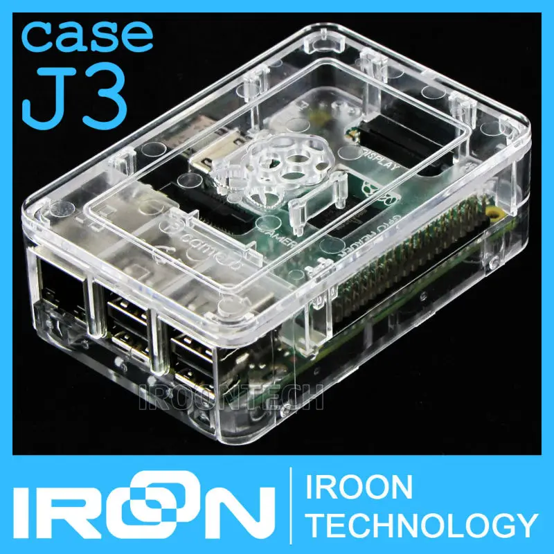 Чехол J3: официальный оригинальный чехол Коробка для Raspberry PI 3 Модель B PI3