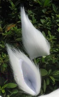 White Hairpins Белый Лисий хвост уши кошачий хвост Ухо Шпилька повязка для волос Косплей Реквизит на заказ - Цвет: White Hairpins