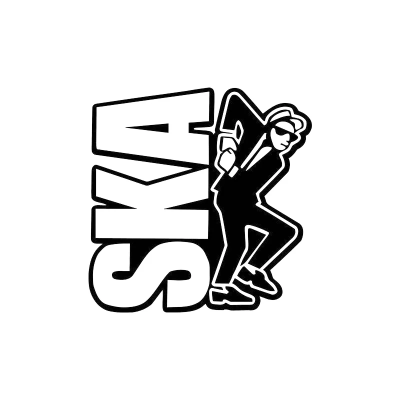 Двухцветная наклейка на окно автомобиля скутера с логотипом ska i mod Виниловая