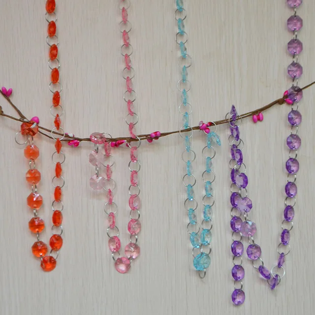 100 см Декор свадебного стола кристально чистые акриловые бусины свадебные