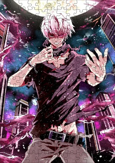 120 шт./упак. анимэ Tokyo Ghoul, пазлы Игрушки для детей Бумага Jigsaw образовательных головоломки игрушки для детей juguetes - Цвет: Серый