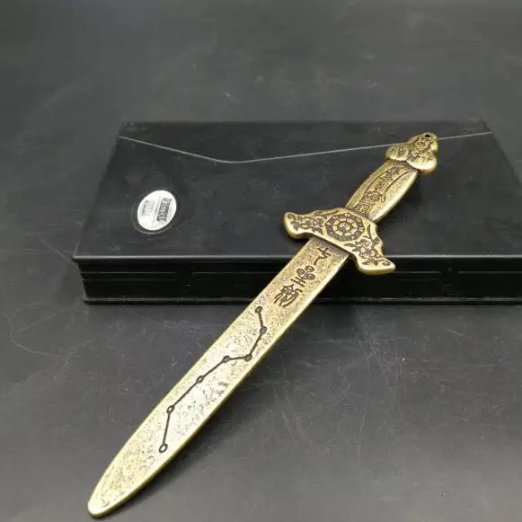 

Chinese pure brass refined build gossip seven star sword