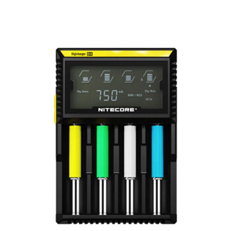 Nitecore D4 D2 Новый I4 I2 Digicharger LCD Интеллектуальный Li Ion AA AAA 18650 14500 16340 26650 Быстрая зарядка