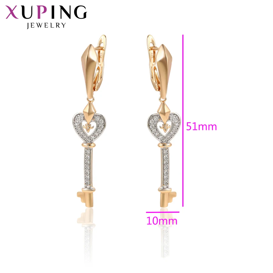 Xuping ювелирные изделия темпераментные длинные серьги в форме ключа изысканные