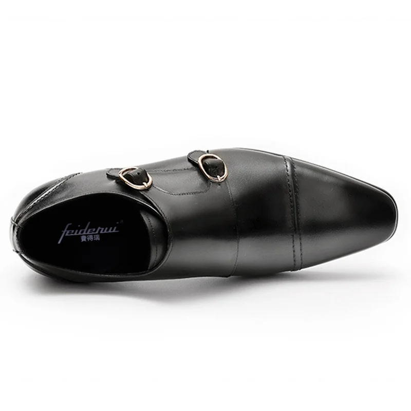 Мужские туфли-оксфорды из натуральной кожи с острым носком на плоской подошве |