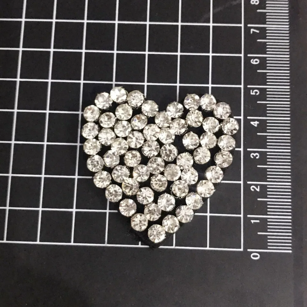 1 шт. 3D ручной работы сердце нашивки со стразами и бисером для одежды DIY пришить блесток Стразы parches бисером аппликации шляпа и сумка