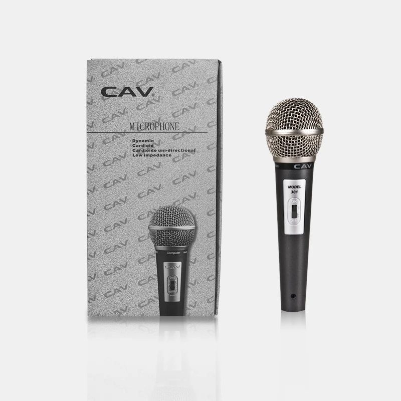 CAV M301 ручной микрофон Kara OK серый проводной всенаправленный высококачественный