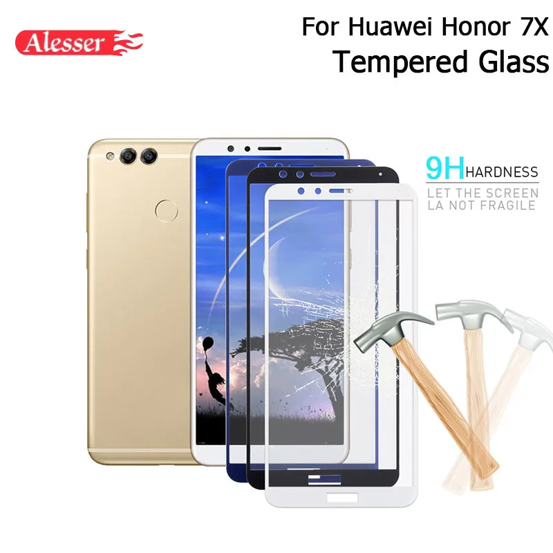 Alesser для Huawei Honor 7x Премиум закаленное Стекло Плёнки царапинам Защитная Сталь