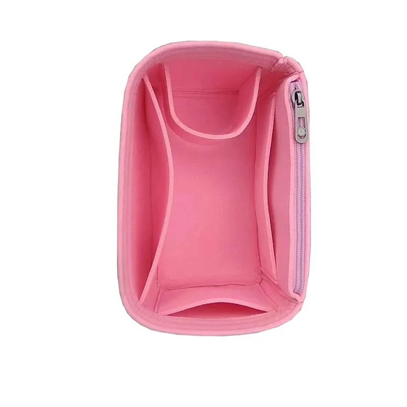 pink side zipper S Сумка FK для девочек, сумки для хранения туалетных принадлежностей, войлочная косметичка, органайзер, сумка-Органайзер, многофункциональная дорожная косметичка - Цвет: pink side zipper S