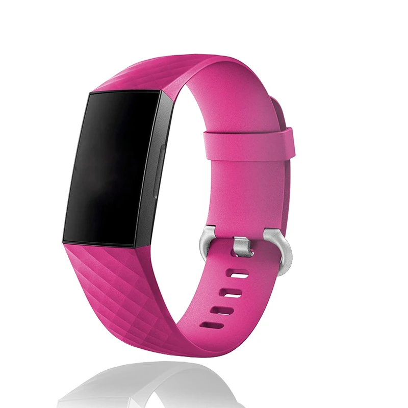 rose red Для Fitbit Charge 3 силиконовый браслет мягкий ремешок с металлической пряжкой Замена браслета Смарт Аксессуары Для Fitbit Charge3 полос - Цвет: rose red