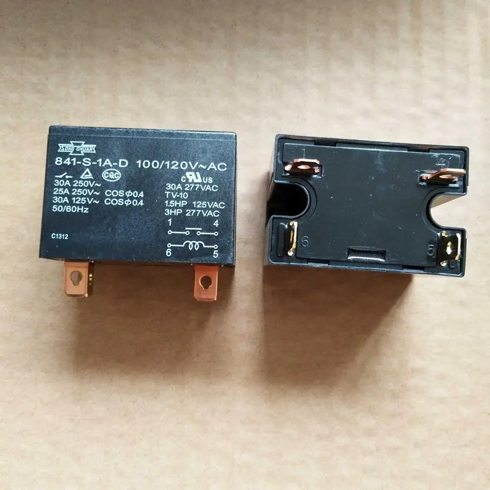 841-S-1A-D-12VDC 841-S-1A-D-100/120VAC реле питания 30A 277VAC 4 контакта | Обустройство дома