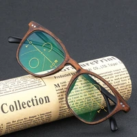scober retro faux wood grain frame intelligence progressive multifocal commercial reading glasses bifocal 1 1 25 to 3