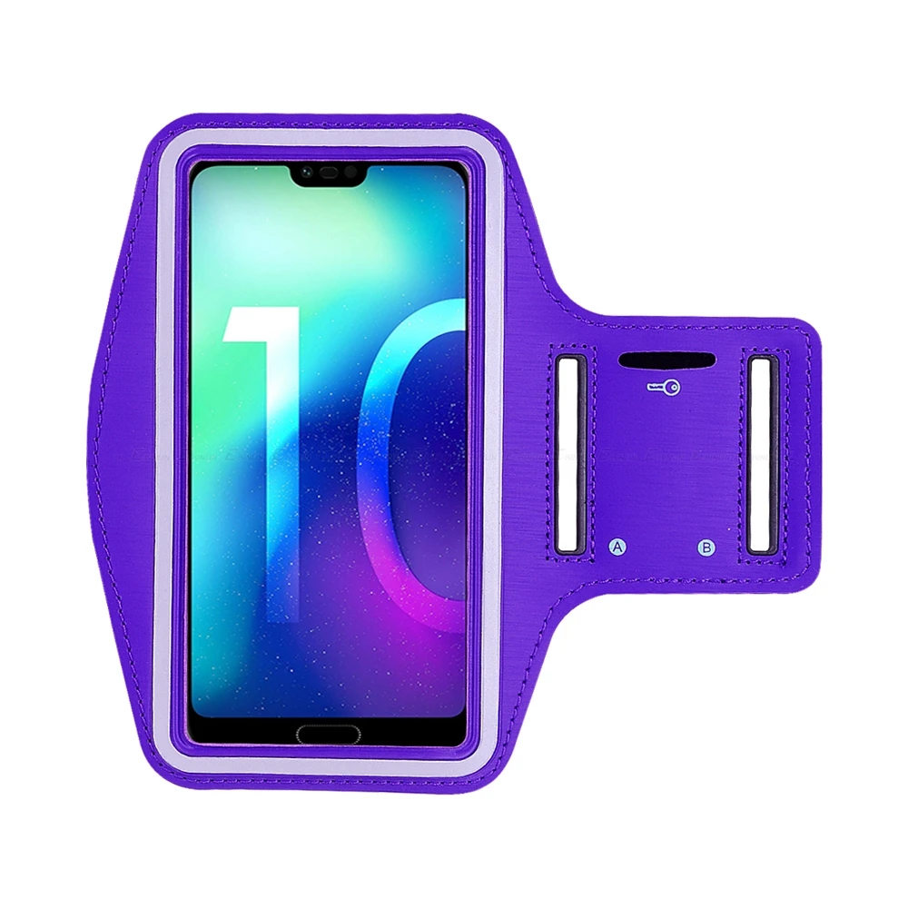 Спортивный чехол для телефона для бега и велоспорта, сумка для HuaWei Honor 10i 20i 20S View 20 10 9 9N 8 Lite Pro P Smart Z Plus, чехол на руку - Цвет: Фиолетовый