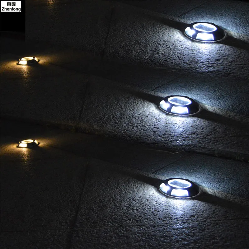 

LED Solar Garden Light Solar Power Energy Ground Lawn Lamp With Sensitive Light Sensor Waterproof Outdoor Lights Die-cast step